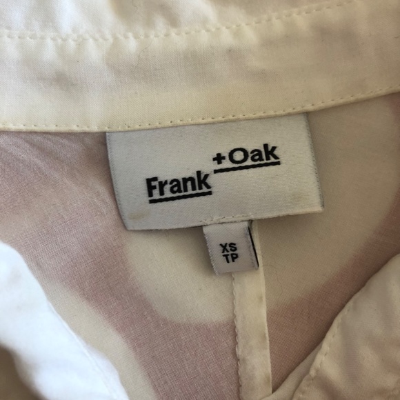 FRANK & OAK light blouse button down shirt off-white - Picture 9 of 11
